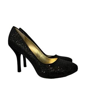 NINA Black Sparkle 4” Heel